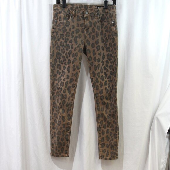 Blank NYC Brown Leopard Print Reade Crop Jeans - Picture 1 of 7
